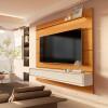 Home Painel Suspenso 180cm Para TV 75¨ Gavetas LED Boaz 1.8 EDN Cedro/Off White