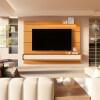 Home Painel Suspenso 218cm Para TV 85¨ Gavetas LED Boaz 2.2 EDN Cedro/Cedro Off White