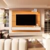 Home Painel Suspenso 218cm Para TV 85¨ Gavetas LED Boaz 2.2 EDN Cedro/Off White