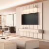 Home Painel Suspenso 180cm Para TV 75¨ Gavetas LED Liv 1.8 EDN Off White
