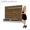 Painel Home Para TV 50 Madrid Mirarack Canela/Off White