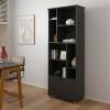 Livreiro Estante Multiuso 2 Portas 8 Nichos 71x185x35 Taurus Patrimar Preto