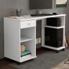 Mesa Para Computador Com Nicho Parede 125cm Gaveta Million Patrimar Branco/Rosa