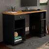 Mesa Para Computador Com Nicho Parede 125cm Gaveta Million Patrimar Preto/Cinamomo