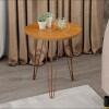 Mesa de Apoio Redonda Pés de Ferro 53 x 53 x 62 Evolution Patrimar Cinamomo