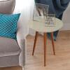 Mesa de Apoio Pés Palito Luna 53 x 53 x 62 Patrimar Off White