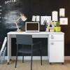Escrivaninha Mesa Notebook Escritório Quarto 136cm Malta Lukaliam Branco