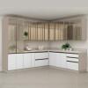 Módulo Armário Aéreo Canto L 68x76x34cm Vidro Reflecta 100% MDF Cozinha Provence Robel Fendi
