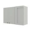 Módulo Armário Aéreo Canto Reto 68x100x34cm 100% MDF Cozinha Provence Robel Branco/Branco Matte