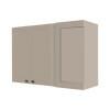 Módulo Armário Aéreo Canto Reto 68x100x34cm 100% MDF Cozinha Provence Robel Fendi/Fendi Matte