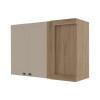 Módulo Armário Aéreo Canto Reto 68x100x34cm 100% MDF Cozinha Provence Robel Hanover/Fendi Matte