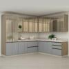Armário Aéreo Canto Reto 88x100x36 Vidro Reflecta Cozinha Modulada Robel Hanover