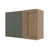 Módulo Armário Aéreo Canto Reto 68x100x34cm 100% MDF Cozinha Provence Robel Hanover/Salvia Matte