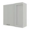 Módulo Armário Aéreo Canto Reto 88x100x34cm 100% MDF Cozinha Provence Robel Branco/Branco Matte