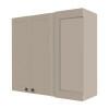 Módulo Armário Aéreo Canto Reto 88x100x34cm 100% MDF Cozinha Provence Robel Fendi/Fendi Matte