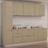 Módulo Paneleiro 208x40x56cm 2 Portas 100% MDF Cozinha Provence Robel Fendi/Fendi Matte