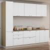 Módulo Paneleiro 208x40x56cm 2 Portas 100% MDF Cozinha Provence Robel Hanover/Branco Matte