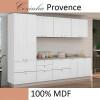 Módulo Paneleiro 172x70x56cm 2 Portas 2 Gavetas 100% MDF Cozinha Provence Robel Branco/Branco Matte