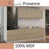 Módulo Paneleiro 172x70x56cm 2G 2P Vidro Reflecta Cozinha Provence Robel Branco/Fendi Matte