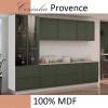 Módulo Paneleiro 172x70x56cm 2G 2P Vidro Reflecta Cozinha Provence Robel Branco/Salvia Matte