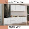 Módulo Paneleiro 172x70x56cm 2G 2P Vidro Reflecta Cozinha Provence Robel Fendi/Branco Matte
