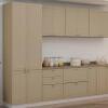Módulo Paneleiro 208x70x56cm 4 Portas 100% MDF Cozinha Provence Robel Hanover/Fendi Matte
