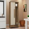 Multiuso Lavanderia com Porta Vassoura 1 Porta Berlim RV Móveis Cinamomo/Off White