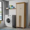Organizador Multiuso 75cm 2 Portas México RV Móveis Cinamomo/Off White
