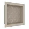 Nicho Para Banheiro 30x30 Com LED Mármore Sintético Cozimax Bege Textura