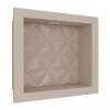 Nicho Para Banheiro 40x30 Com LED Mármore Sintético Cozimax Bege Textura