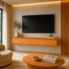 Nicho Rack Suspenso 135cm Cantos Arredondados Liv EDN Cedro
