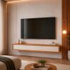 Nicho Rack Suspenso 180cm Cantos Arredondados Liv EDN Cedro/Off White