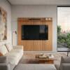 Painel Para TV 75 Polegadas 186x180cm Frisado Atlas Lukaliam Jequitiba