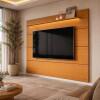 Painel Ripado Moderno Para TV 85¨ Com LED 218cm Bliss EDN 2.2 EDN Cedro