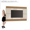 Painel Para TV 75 Polegadas Classic 2.2 Imcal Off White/Freijó