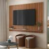 Painel Frisado Para TV até 75 Polegadas Dallas 184x136 Lukaliam Jequitiba/Off White