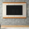 Painel Para TV até 75" Com Led Duplo 207cm Marrocos Lukaliam Jequitiba/Off White