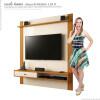 Painel Suspenso Para TV 55 Pol 1.5 Adapt EAX Móveis Off White/Cedro
