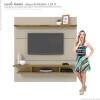 Painel Para TV 60 Polegadas Adryan Patrimar Off White/Nature
