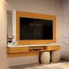 Painel Para TV 55 Polegadas 160cm Espelho Look EAX Móveis Cedro/Off White