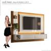 Painel Para TV 55 Polegadas Com LED 2.1 Moroni EAX Móveis Tauari/Off White