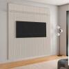 Painel Frisado 191x250cm Para TV 75 Polegadas Oslo Lukaliam Off White