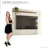 Painel Para TV 65 Polegadas 1.6 Zacat EAX Móveis Off White/Cedro