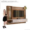Painel Para TV Até 55 Pol Leblon 2.1 Lukaliam Canela/Off White