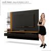 Painel Para TV até 60 Polegadas Murano EDN Preto/Cedro