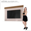 Painel Para TV Até 55 Pol Napole 1.6 Lukaliam Off White/Canela