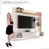 Painel Para TV 55 Polegadas 180cm Supreme 1.8 Lukaliam Off White/Tauari