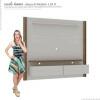 Painel Para TV Até 65 Polegadas Toronto 1.8 Gelius Off White/Madeirado