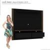 Painel Para TV Até 65 Polegadas Toronto 1.8 Gelius Preto/Madeirado