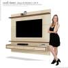 Painel Para TV 58 Polegadas Treviso 160 EDN Off White/Naturale